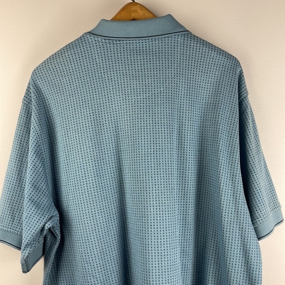 NWOT IZOD Golf  Men Polo Shirt SZ L Blue with Design Soft and Comfortable - Picture 9 of 9